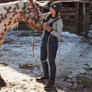 NWT Duluth Women’s Double Flex Work Denim Overalls